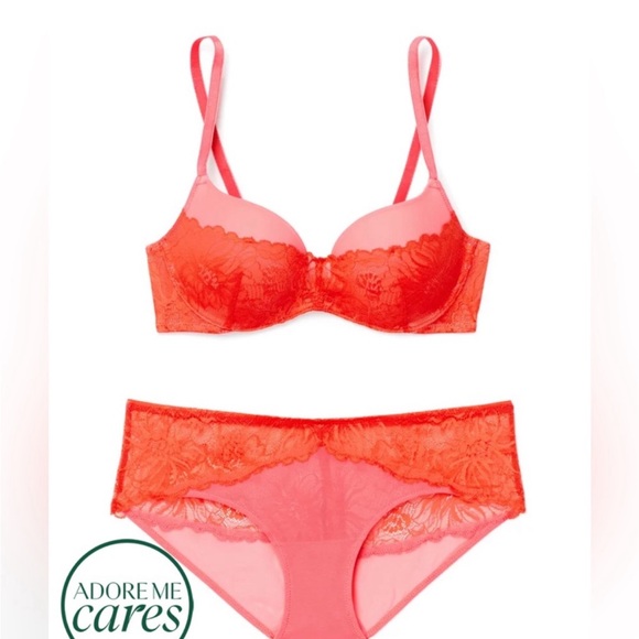 NWT Adore Me Cyla Push Up Bra and Panties - Picture 2 of 3